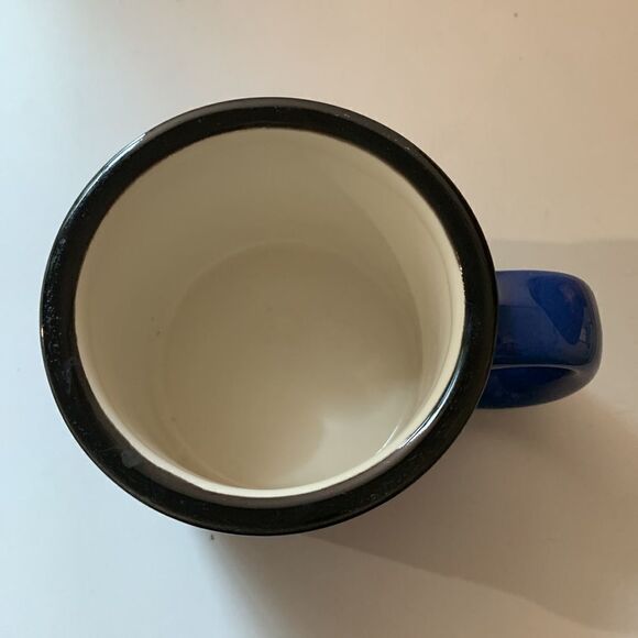 Cape Shore Mug Hand-Crafted Stoneware Blue & White Speckled Whale Stamped 12 oz. - Picture 4 of 5